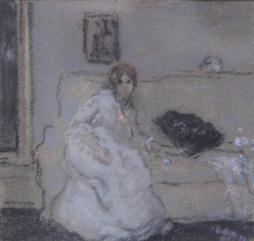 Woman with Black Fan