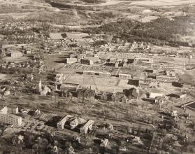 Aerial view of UVM campus