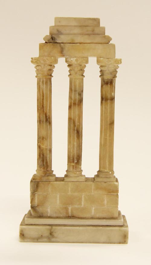 Model of temple ruins