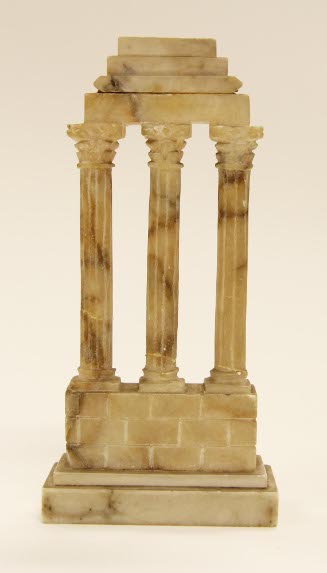 Model of temple ruins