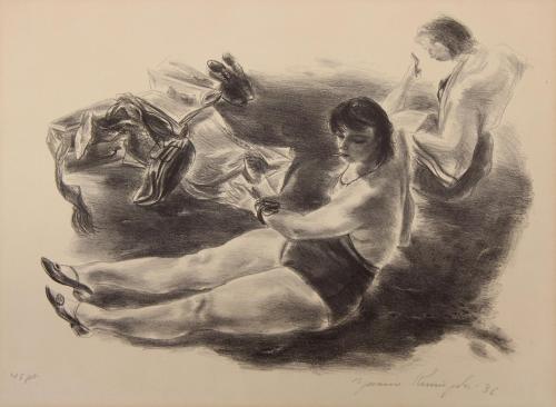 2 Women Sitting on Floor