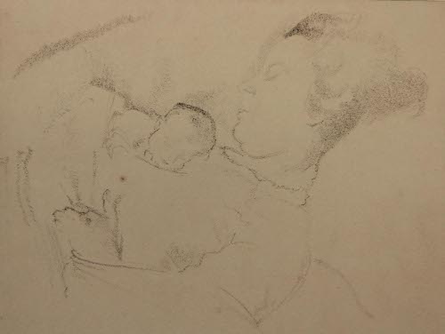 Sleeping Woman and Child