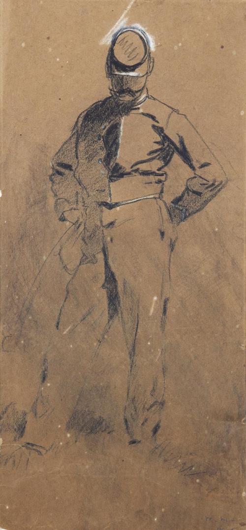 Study for A Trooper Meditating Beside a Grave