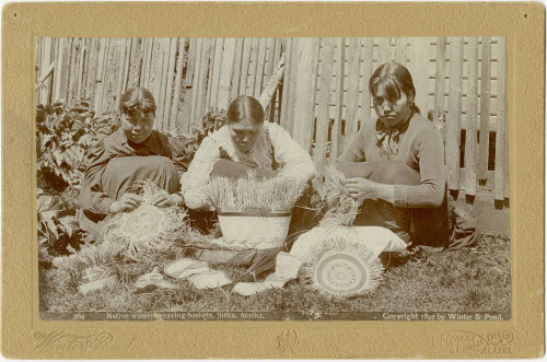 Native Women Weaving