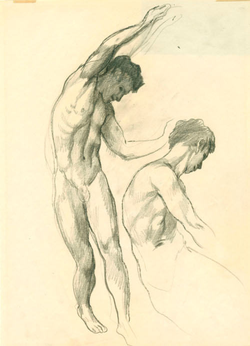 Study of Two Male Nudes