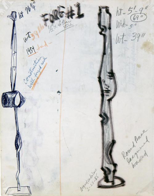 [Studies for Construction with Forged Neck and Forging I]