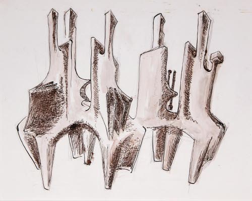 Studies for the Sculpture Tree of Knowlege