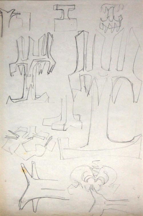 Studies for the Sculpture Tree of Knowlege