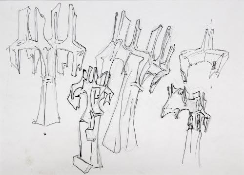 Studies for the Sculpture Tree of Knowlege