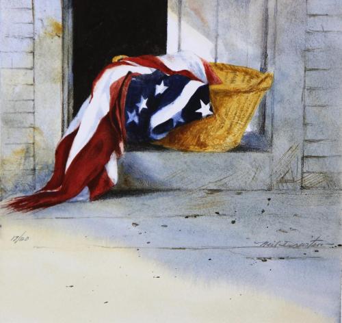 Flag and Laundry Basket