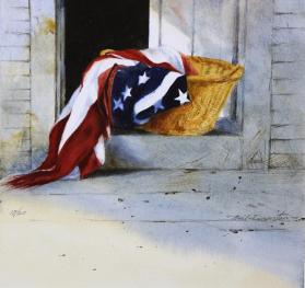 Flag and Laundry Basket