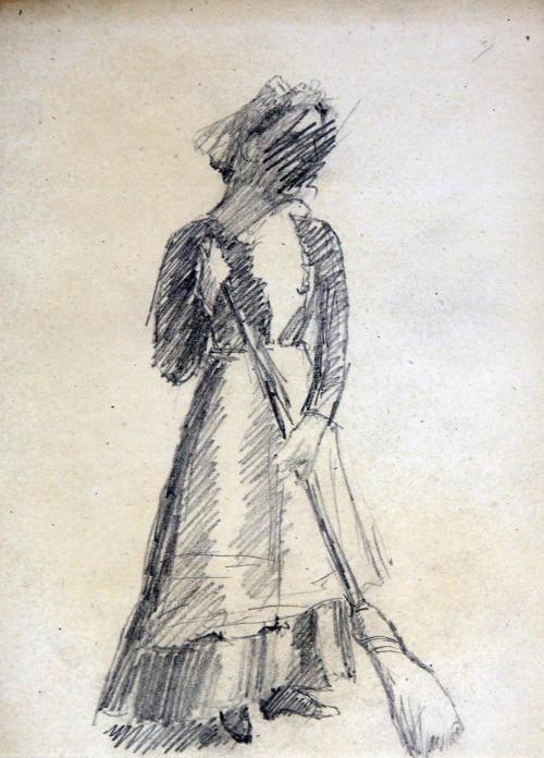 Woman Sweeping
