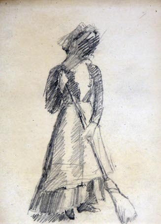 Woman Sweeping