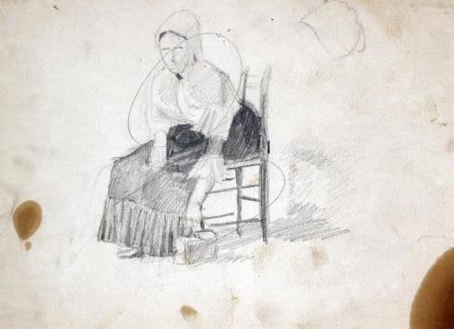 Woman Sitting in Chair