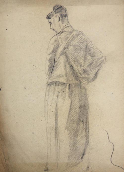 Woman With Shawl from Back