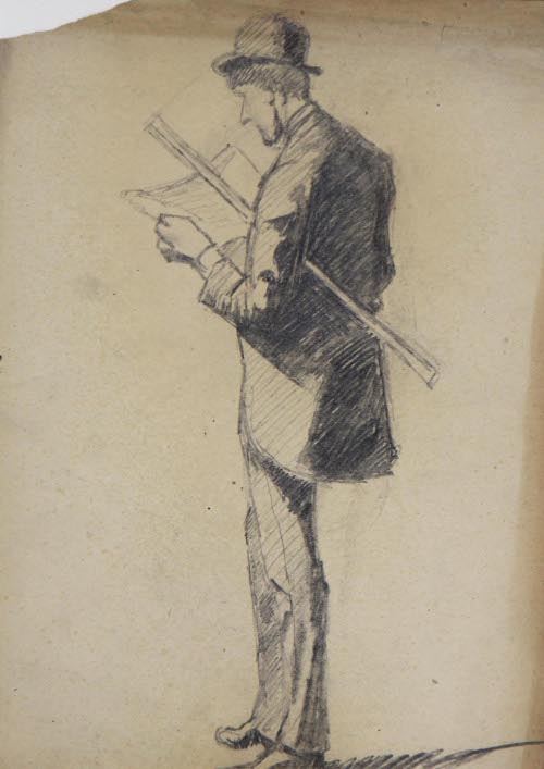 Man with Newspaper