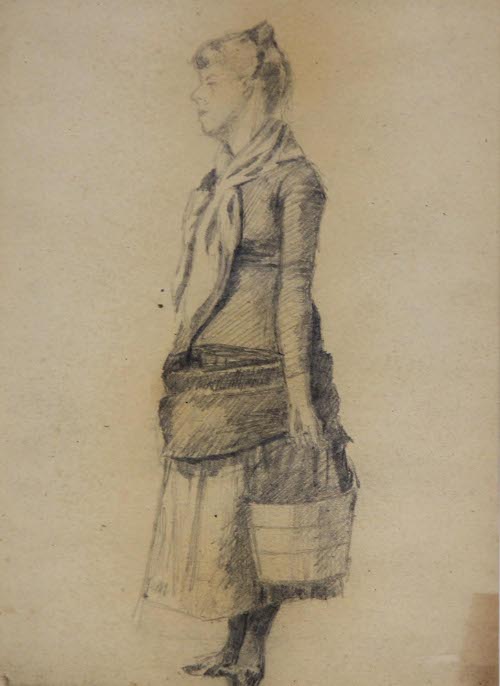 Woman Carrying Bucket