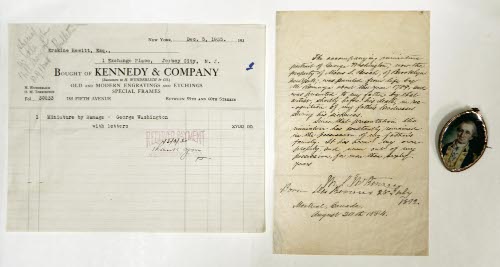 LETTER/RECEIPT REF. TO G.WASH. MINI