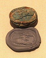 Scarab with crocodiles