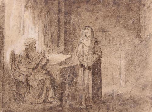 Interior with Two Figures