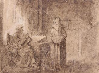 Interior with Two Figures