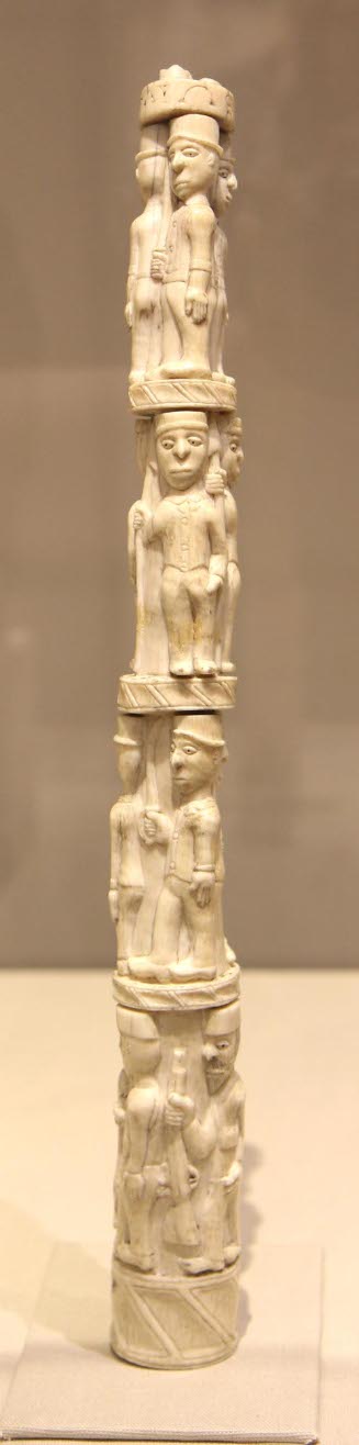 Carved tusk - Soldiers