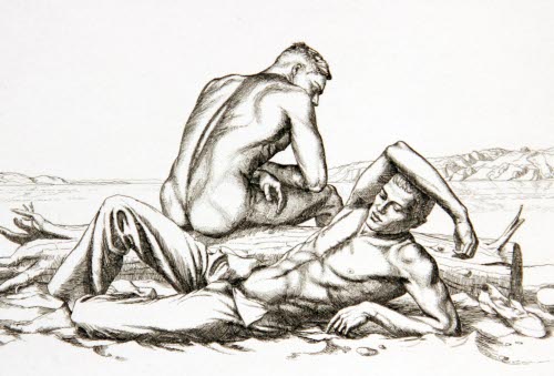 Two Boys on a Beach