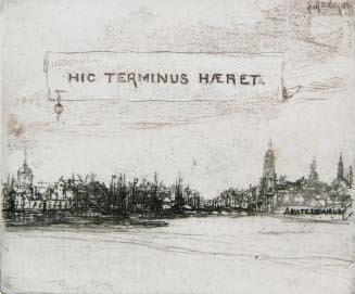 Hic Terminus Haeret view of Amstelodamus (Amsterdam)