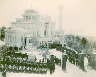 Palace with guards