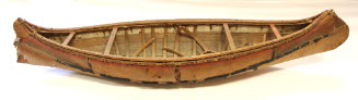 Model of canoe