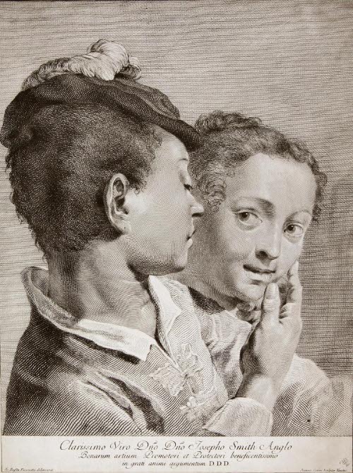 Icones ad vivum expressae (Images taken from Life), Plate 3: Boy with a hat touching the face of a girl
