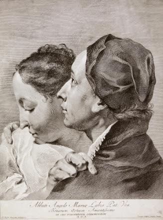 Icones ad vivum expressae (Images taken from Life), Plate 6: A young man embracing a girl