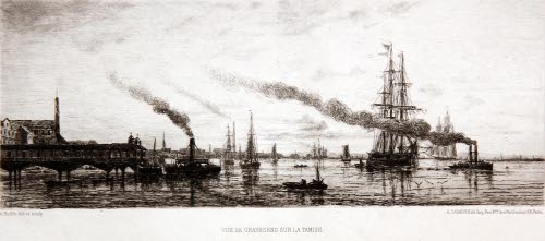 Vue de Gravesend sur la Tamise