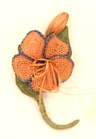 Raffia flower corsage