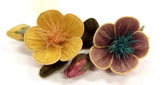 Raffia flower corsage