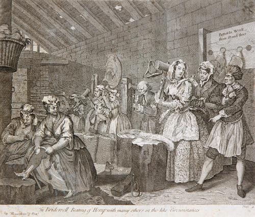 In Bridewell Beating Hemp