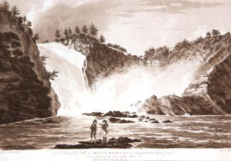 A View of the Falls of Montmorenci The Perpindicular Height of Which is 240 Feet ...