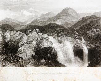 Falls near the Source of the Jamna along Delhi