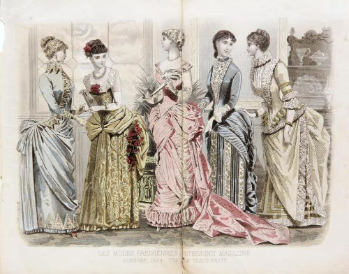 Les Modes Parisiennes. Peterson's Magazine/ January 1884/ The New Year's Party