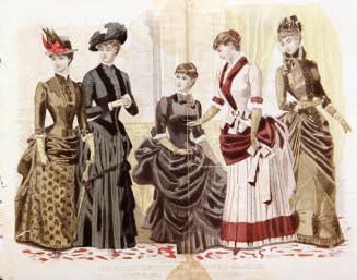 OCTOBER 1884 HOUSE AND WALKING DRESSES, Peterson's Magazine