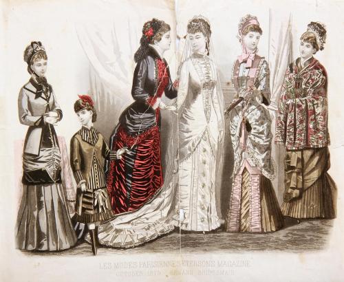 Bride and Bridesmaid, Peterson's Magazine, October 1879