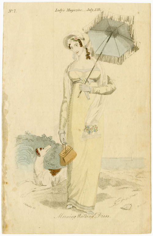 Morning Walking Dress, plate from The Lady's Magazine