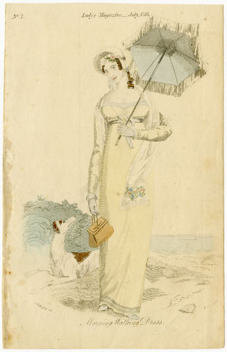 Morning Walking Dress, plate from The Lady's Magazine
