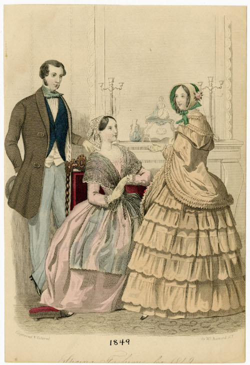 SPRING FASHIONS FOR 1849, plate from UNION MAGAZINE