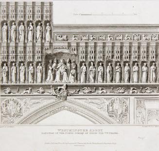 Westminster Abbey, Elevation of the North Screen of Henry Vth Chapel