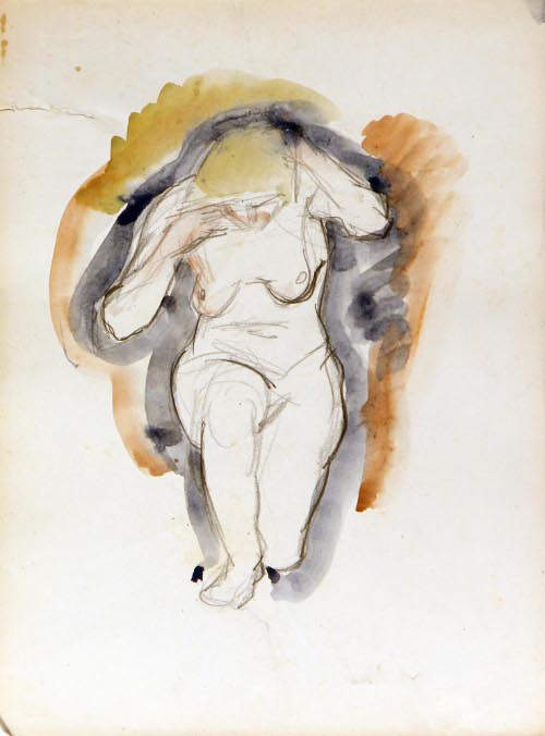 Sketchbook with forty-seven nude figure studies