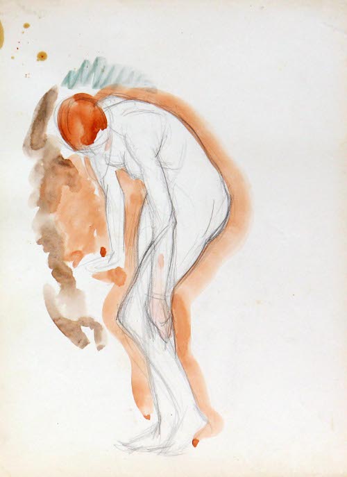Sketchbook with forty-seven nude figure studies
