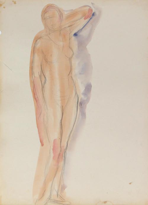 Sketchbook with forty-seven nude figure studies