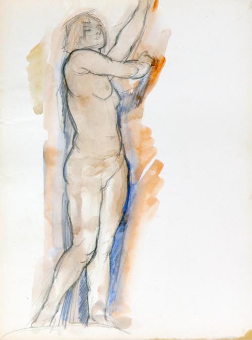 Sketchbook with forty-seven nude figure studies