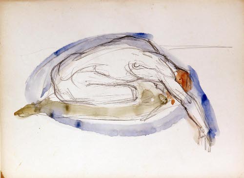 Sketchbook with forty-seven nude figure studies